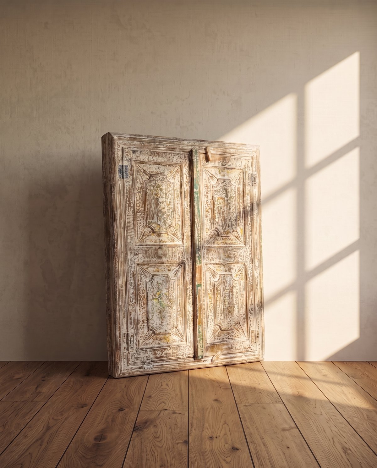 Distressed Finish Vintage Wooden Window