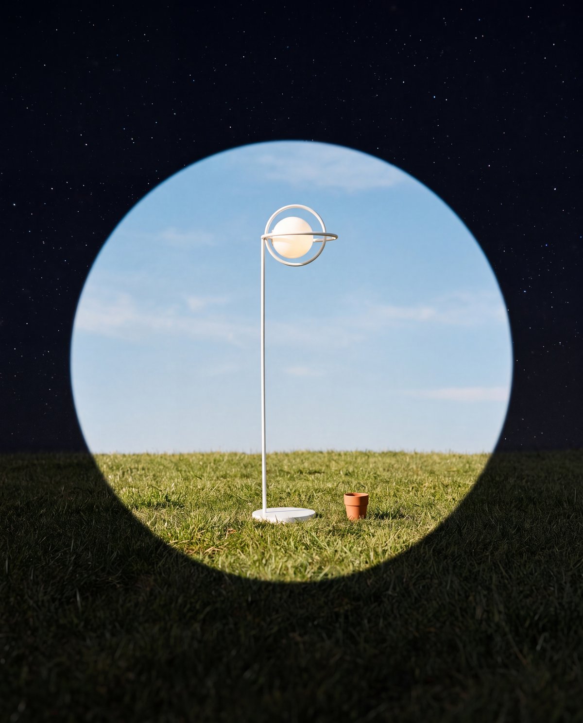 Eclipse Sphere Floor Lamp