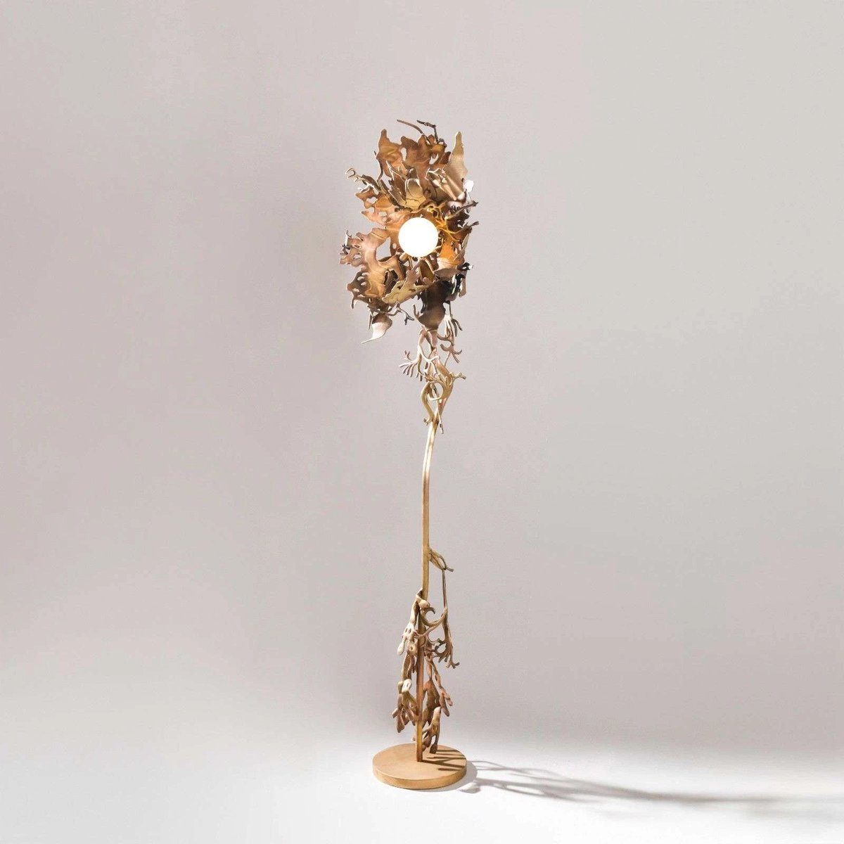 Golden Coral Floor Lamp