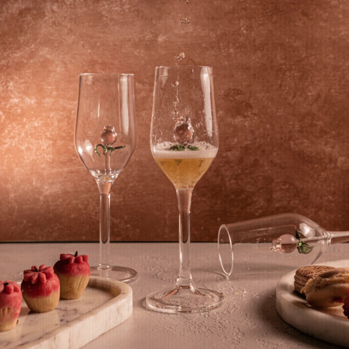 With Love Champagne Flutes - set of 2