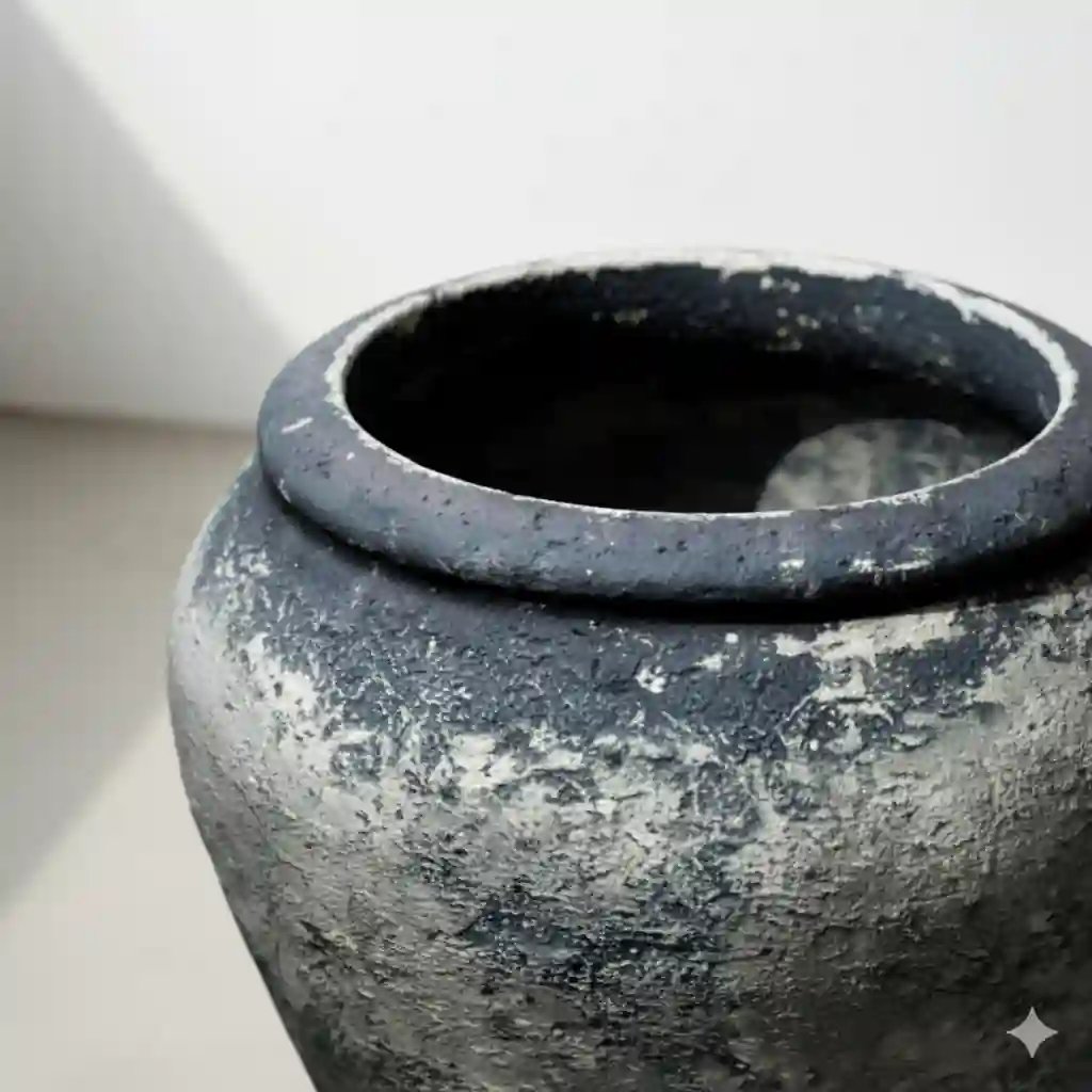 Asphalt Terracotta Pot