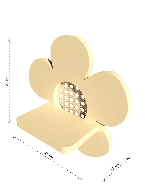 Flower shelf with wicker