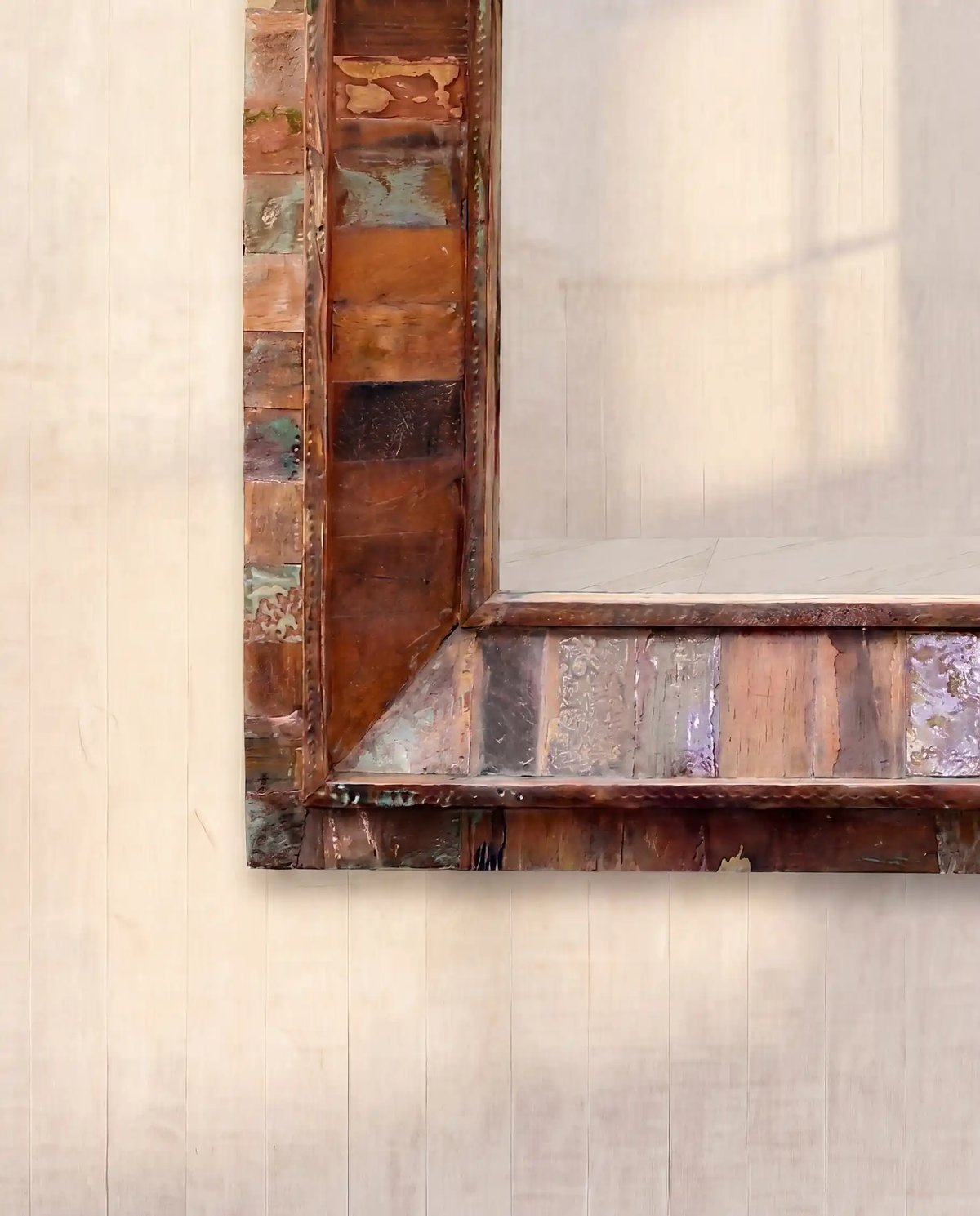 Reclaimed Wood Heavy Mirror Frame