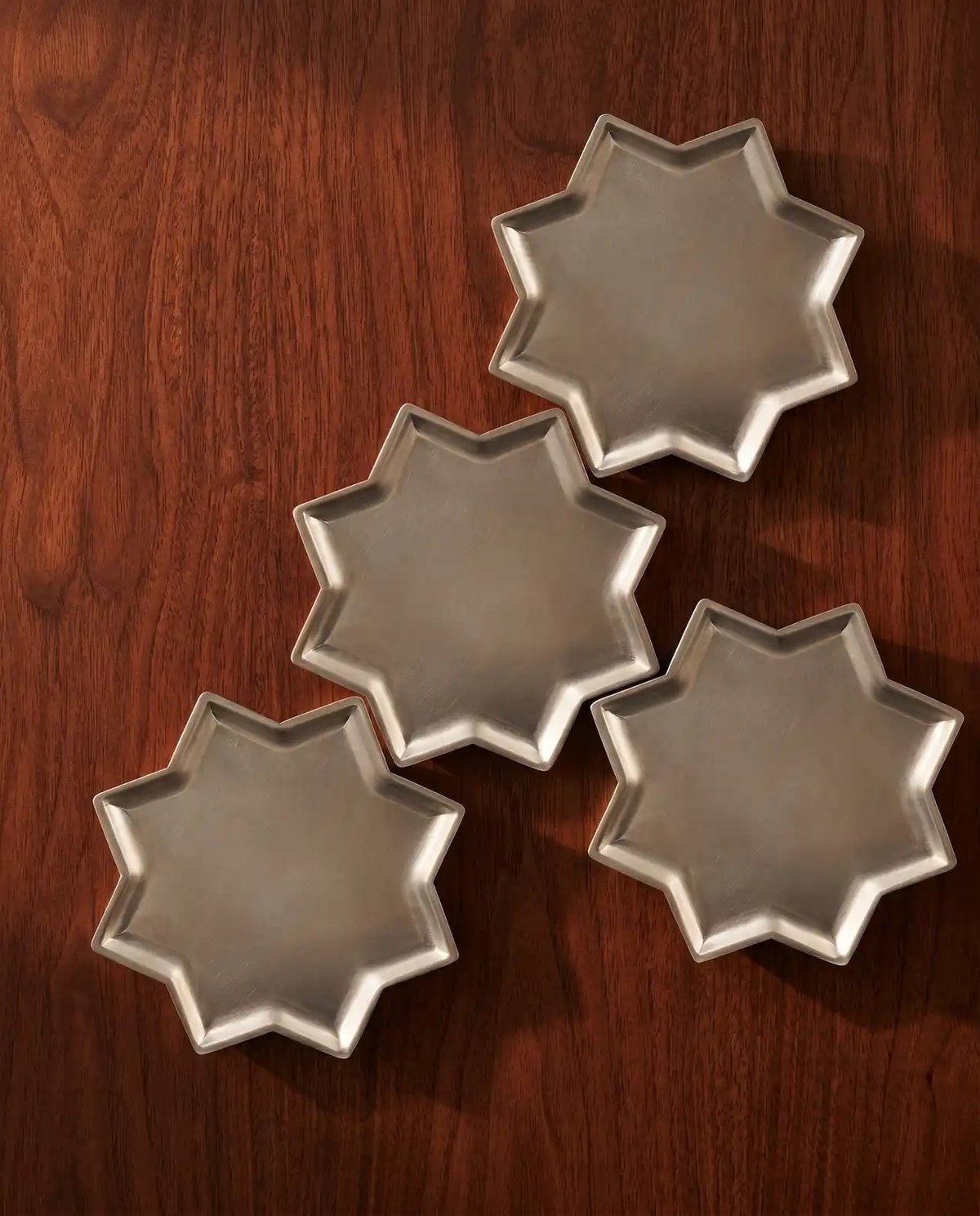 8 Point Star Plate With Kalai Set of 4