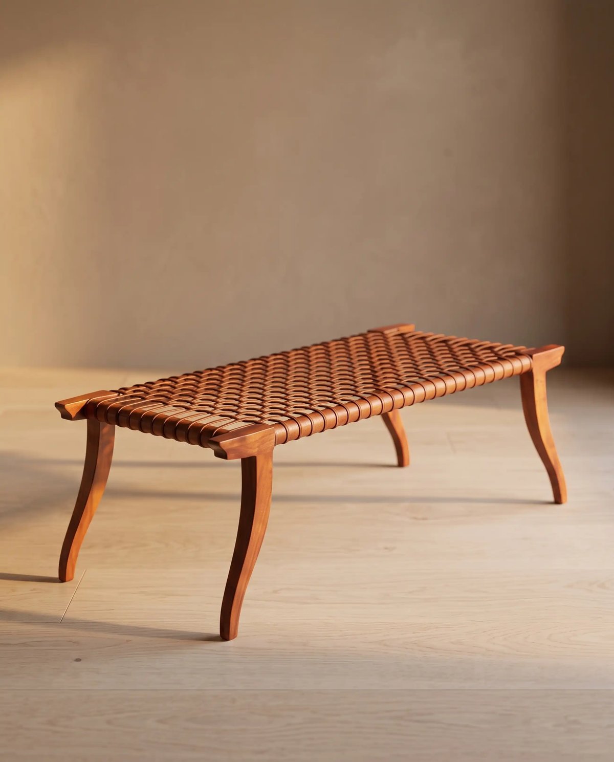 Leather Strap Bench