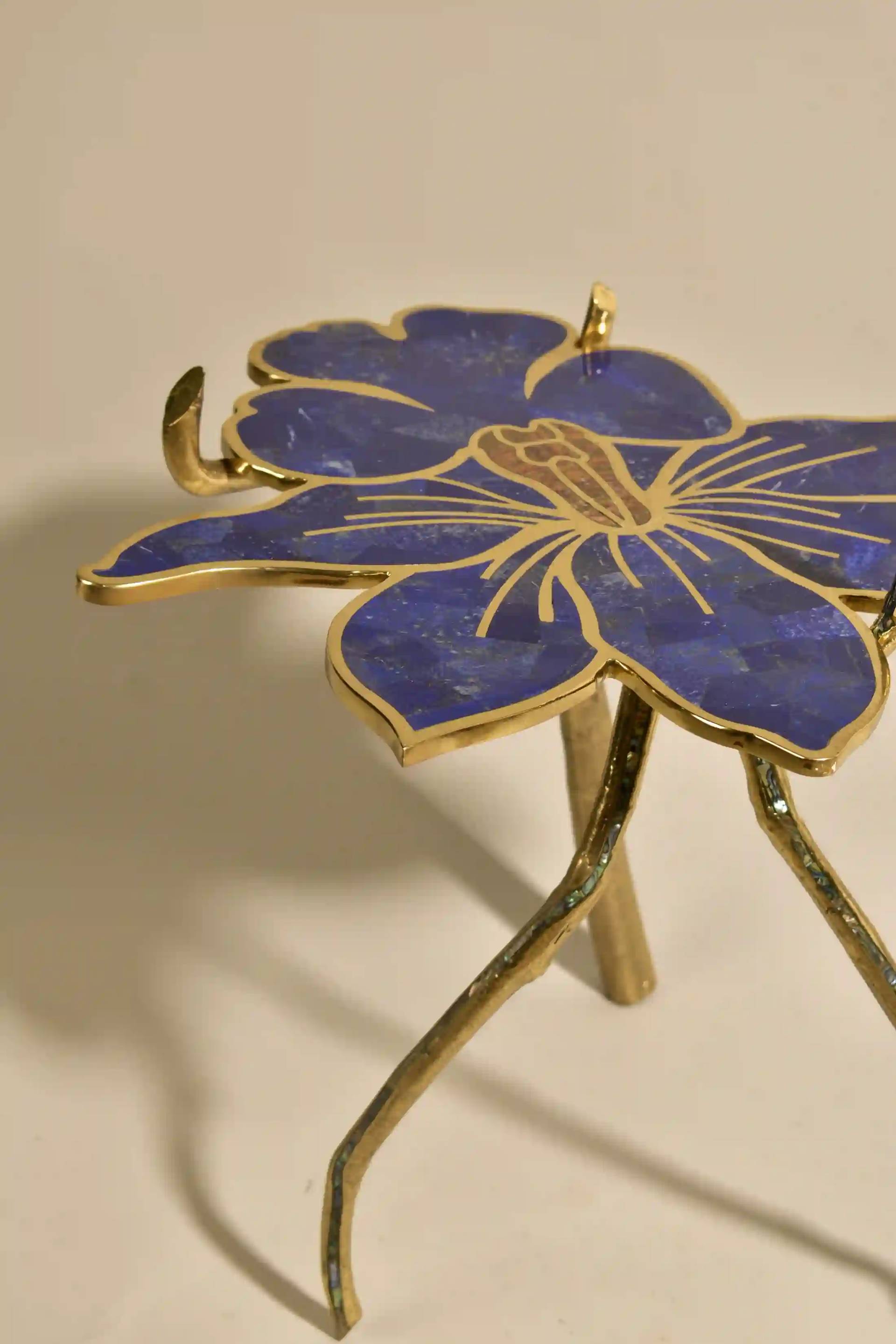 Blue Hibiscus Table alternate view