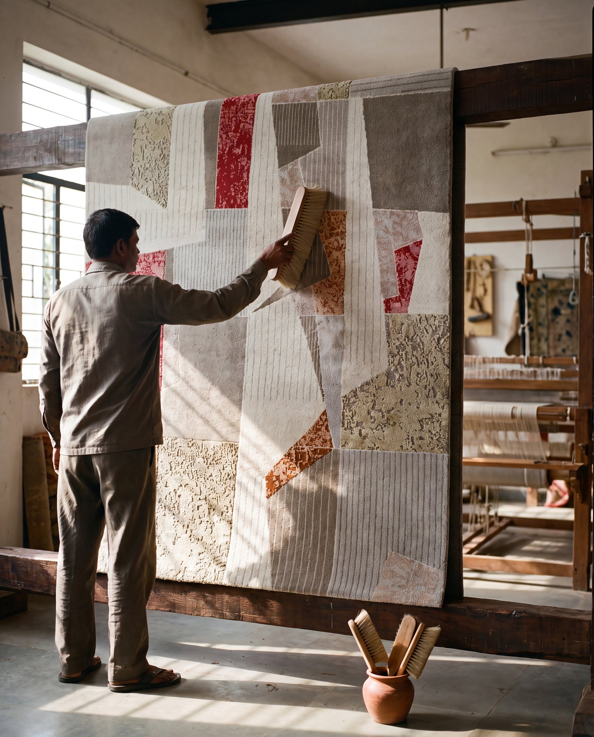 Crimson Fragments Rug
