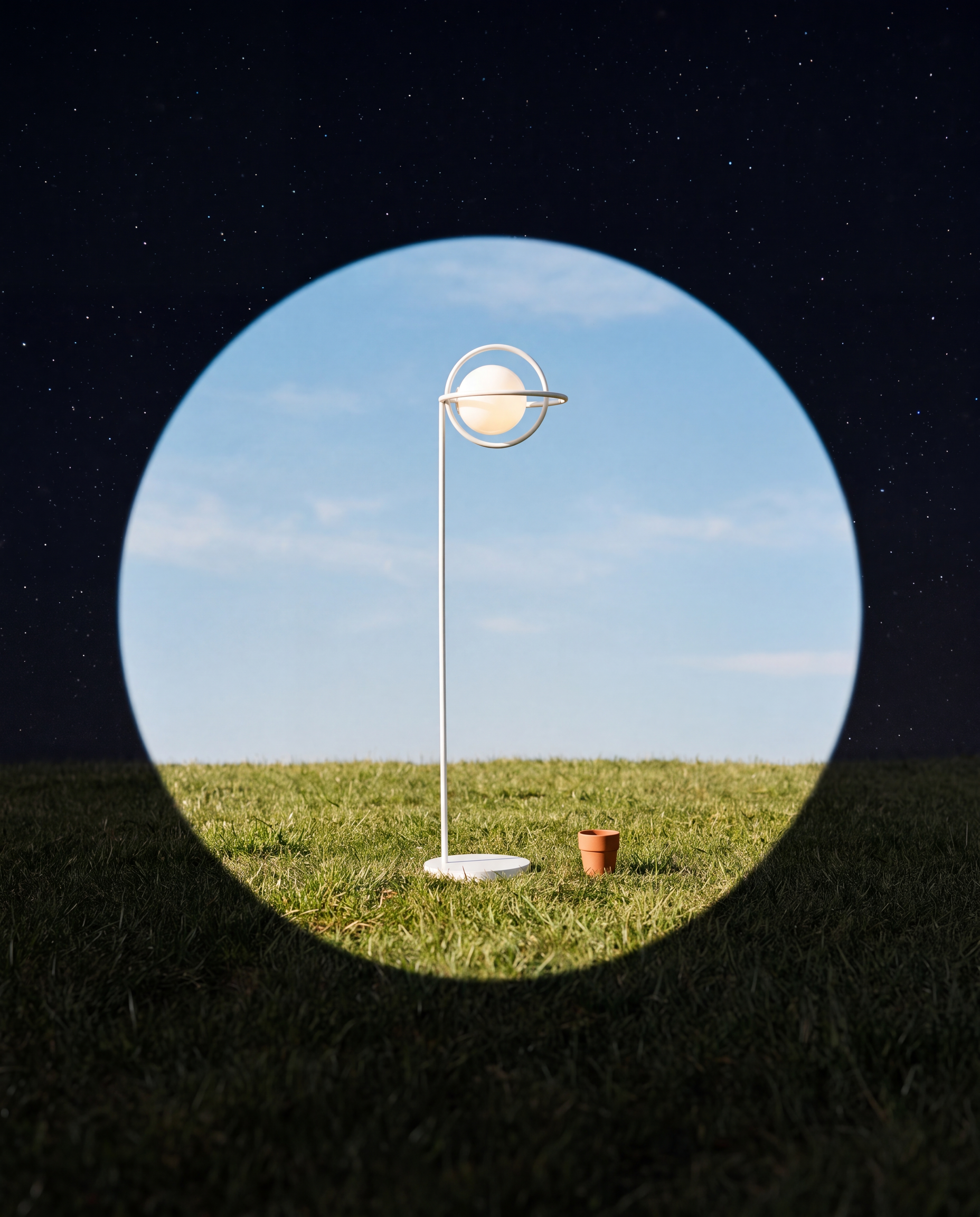 Eclipse Sphere Floor Lamp
