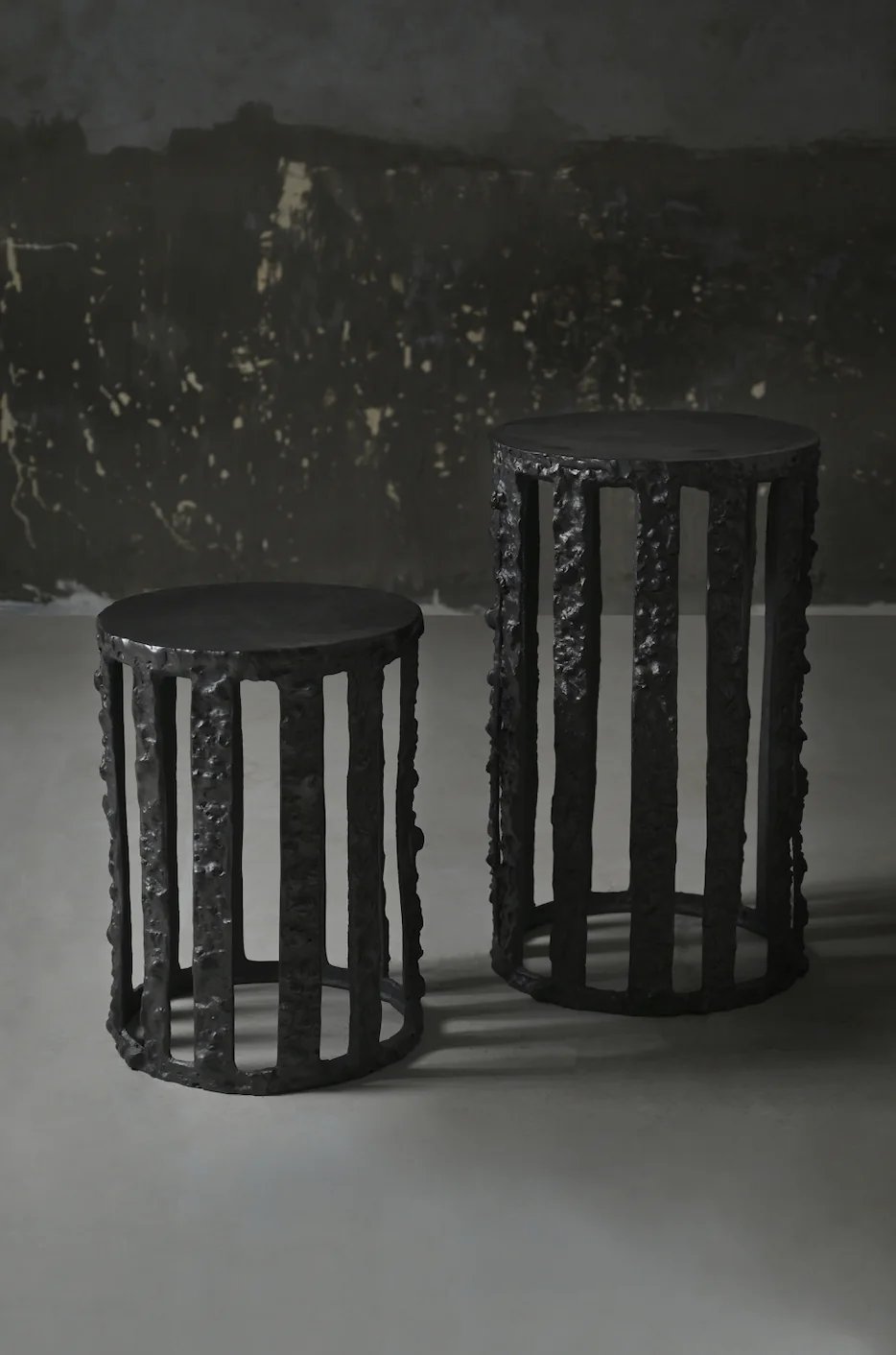 Obsidian Cage Table- set of 2