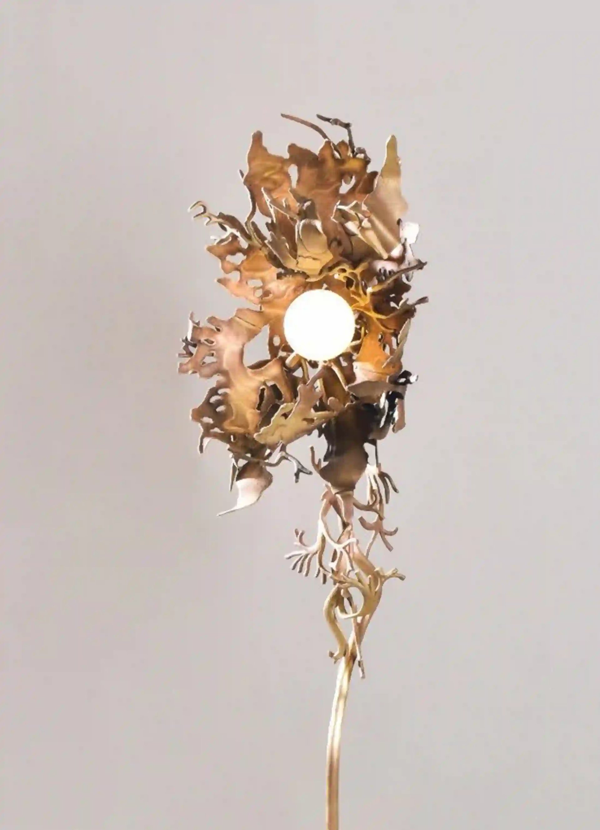 Golden Coral Floor Lamp