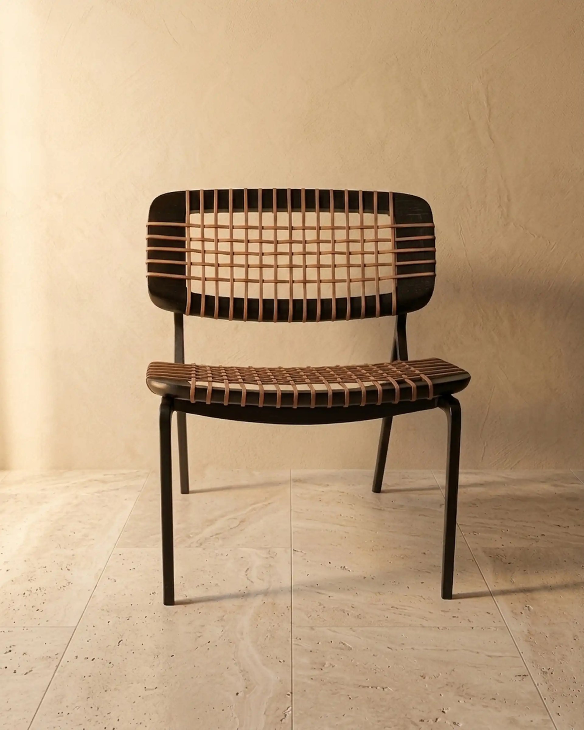 Asan Chair Leather Weave