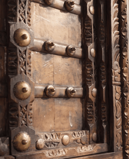 Antique Wall Decor with Embossed Brass Studs view