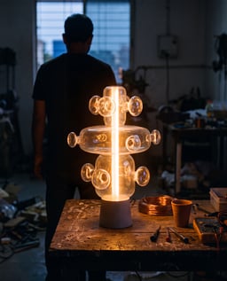 Bubble Nebula Table Lamp view