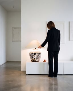 Monochrome Abstract Lamp view