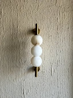 Tripple orb wall light  view