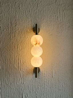 Tripple orb wall light  view