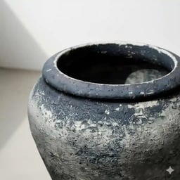 Asphalt Terracotta Pot view