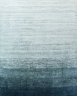 Blue Linear Drift Rug view