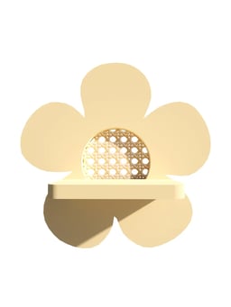Flower shelf with wicker view