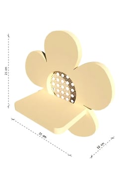 Flower shelf with wicker view
