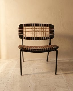 Asan Chair Leather Weave view
