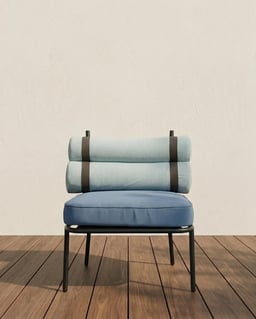 Roll Blue Chair view