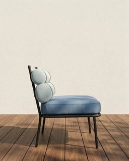 Roll Blue Chair view