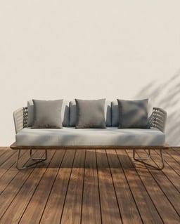 Boulder 3 Seater Sofa Gray view