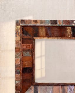 Reclaimed Wood Heavy Mirror Frame view