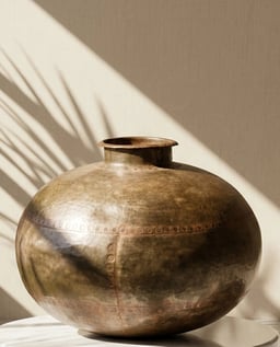 Antique Rustic Iron Pot and Planter view