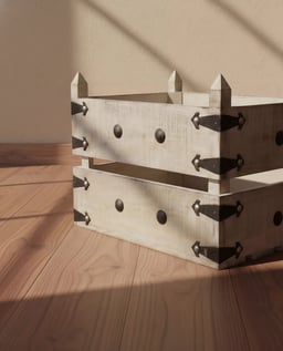 Distress White Picket Planter, Cellar view