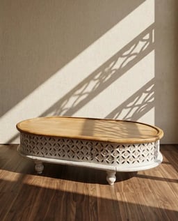 Wooden Carved Center Table view