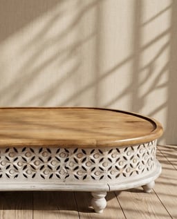 Wooden Carved Center Table view