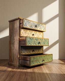 Traditional Vintage Wooden Chest of Drawers view