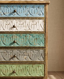 Traditional Vintage Wooden Chest of Drawers view