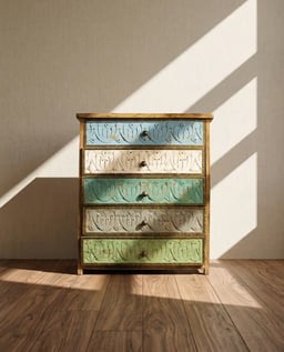 Traditional Vintage Wooden Chest of Drawers view