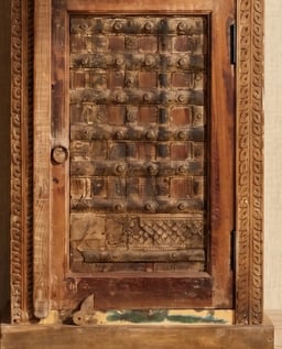 Reclaimed Wood Rustic Bed Side Cabinet view