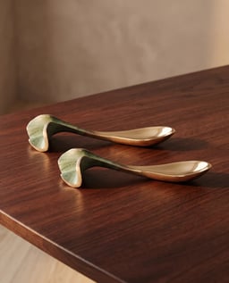 Ginko Brass Spoon Set of 2 view