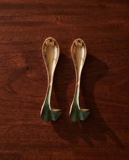Ginko Brass Spoon Set of 2 view